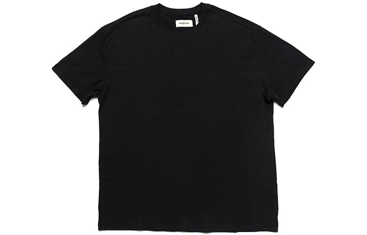 Fear of God Essentials Boxy Graphic SS Black Tee FOG-FW19-23