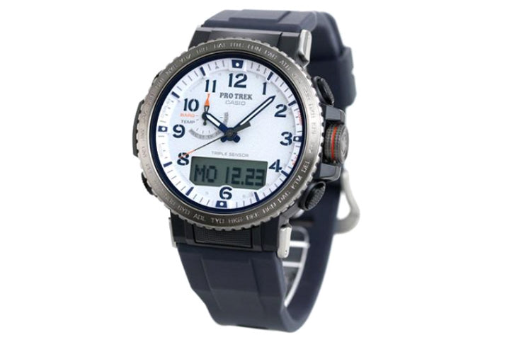 CASIO Waterproof Solar Powered Mens Blue Analog/Digital Combo PRW-50YAE-2PR2021