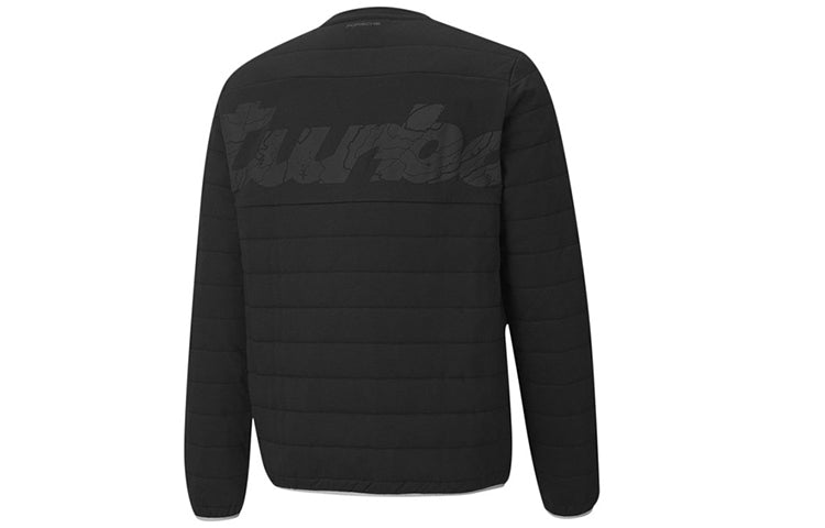 PUMA PL Insulated Crew Reflective Logo Round Neck Pullover Black 598119-01