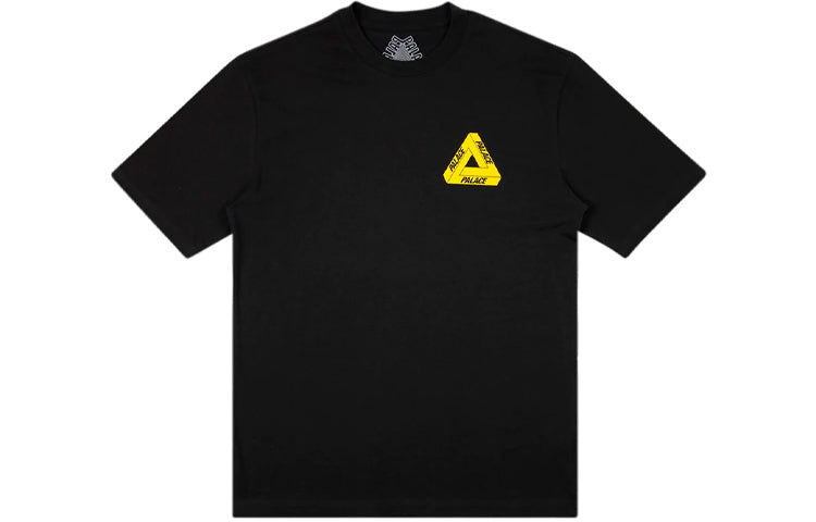PALACE Tri-To-Help limited Yellow Triangle Short Sleeve Unisex Black P18TS227