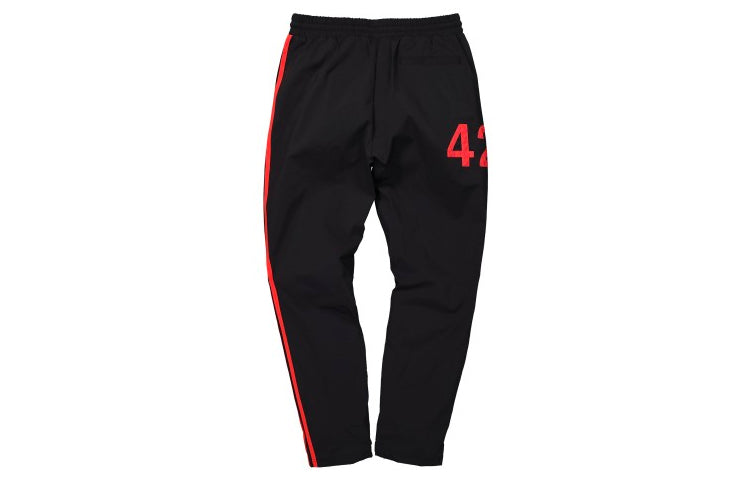 adidas originals x 424 Track Pants Crossover Asymmetric Sports Pants Black FS6234