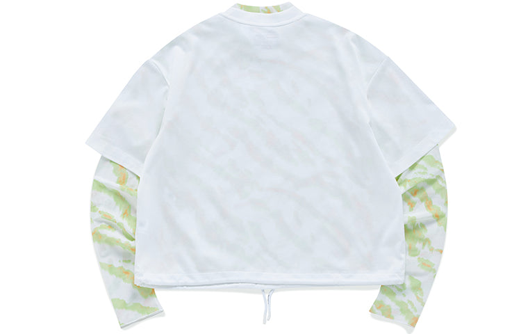 FILA FUSION Alphabet Printing Tie Dye Loose White T11W131107F-WT