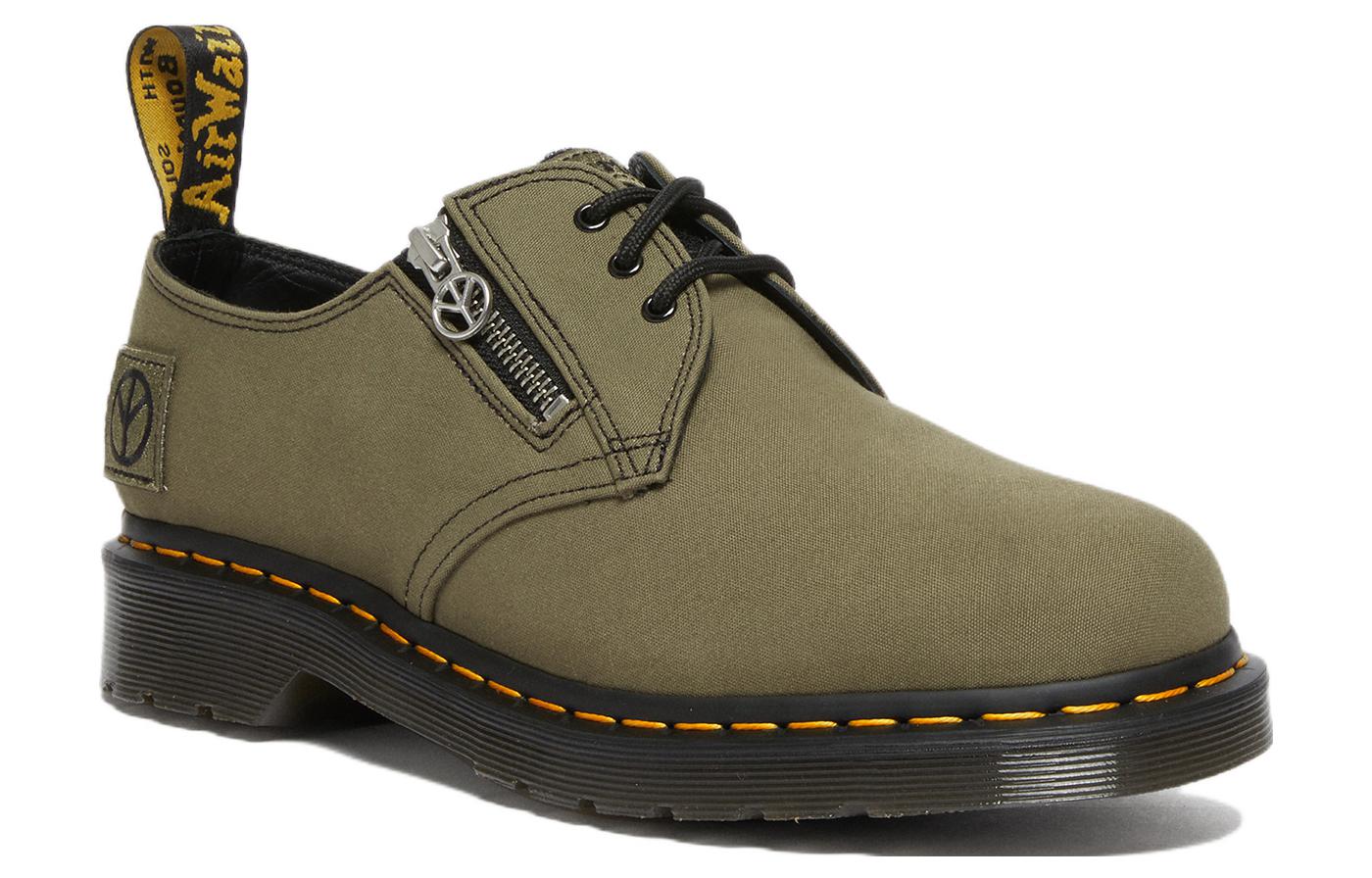 Dr. Martens x Babylon 1461 Canvas & Leather Oxford Shoes 'Black Olive' 27990335