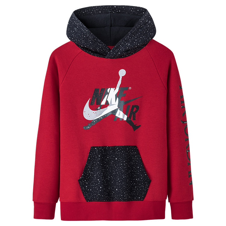 (GS) Air Jordan Jumpman Classics II Pullover Hoodie 'Red Black' JD2012095GS-013