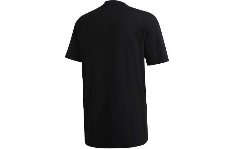 adidas Mh Bos Tee Contrasting Colors Large Logo Sports Round Neck Short Sleeve Black GC7346