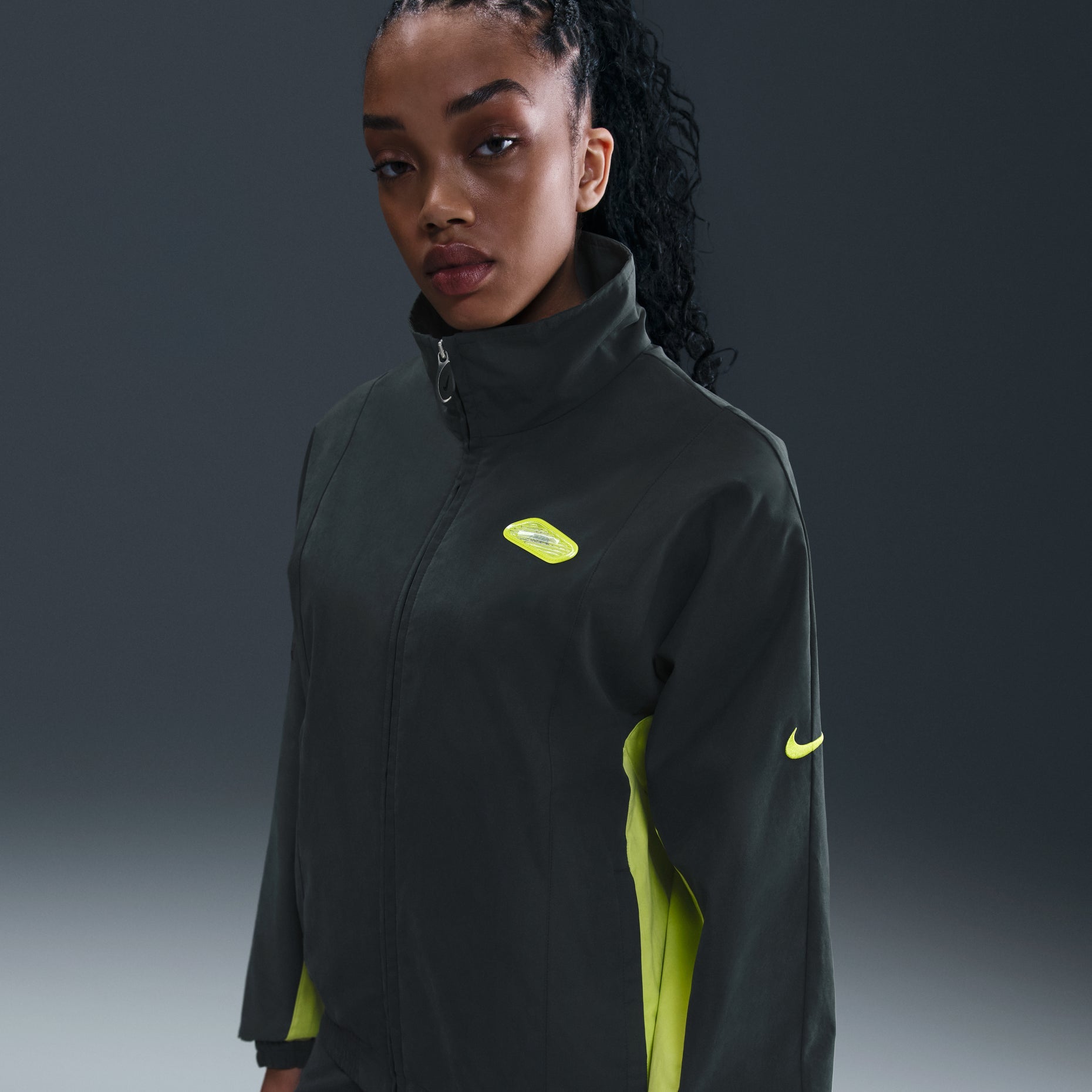 Nike x Patta Track Jacket Asia Sizing 'Black Cyber' HJ0713-010