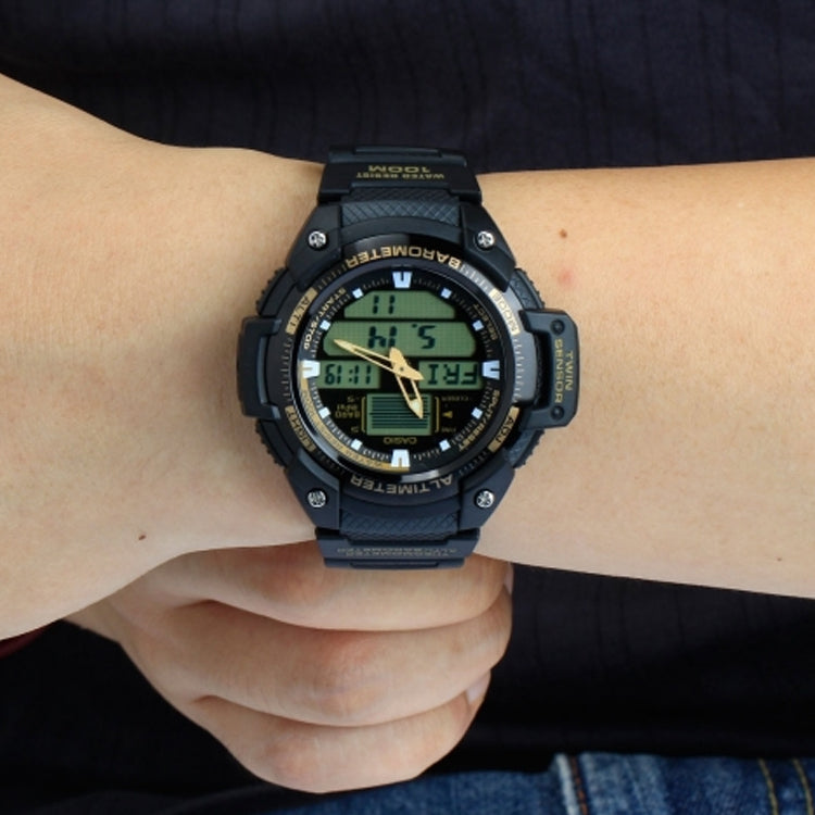 CASIO Male OUTGEAR Japan / South Korea Fashion Sports Black Analog/Digital Combo SGW-400H-1B2