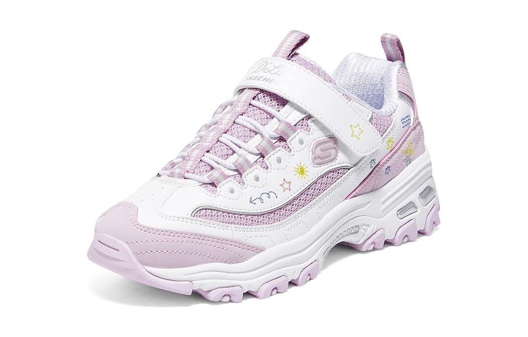 (GS) Skechers D'Lites Bright Blossoms 'White Purple' 319020L-WLV