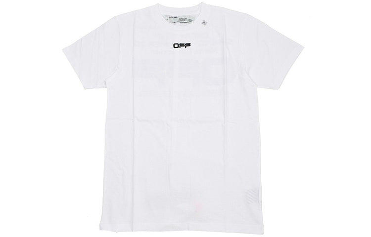 Off-White Wavy Line Logo Basic Alphabet Slogan Short Sleeve Ordinary Version White OMAA027R201850040110