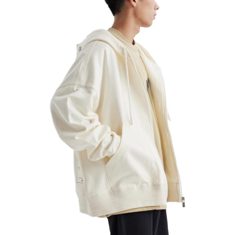 Mitchell & Ness Branded Hooded Jacket 'Off White' MNRQAWTOHC010-OFW