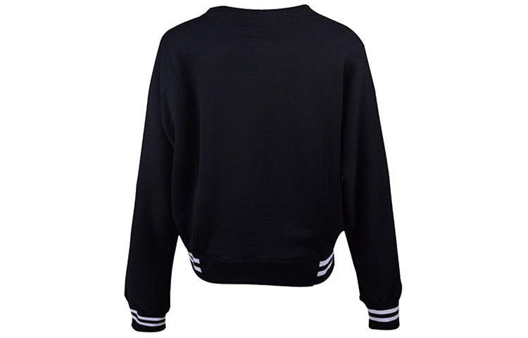 (WMNS) Converse Stripe Breathable Pullover Black 10020727-A02