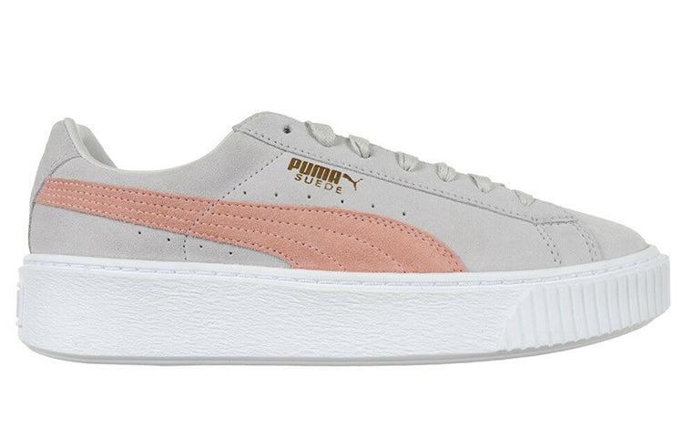 (WMNS) PUMA Suede Platform SD White/Pink 364718-10