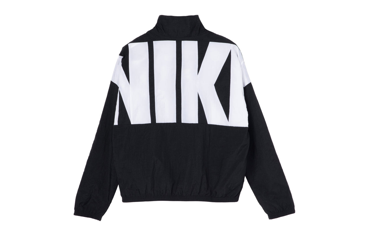 Nike Stand Collar Logo Print Jacket 'Black' CW7349-010