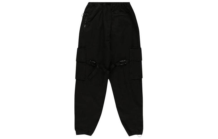 Off-White Logo Multiple Pockets Cargo Casual Pants Black OMCF004E20FAB0011001