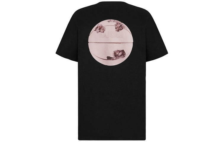 DIOR x Daniel Arsham Blue Ball Print Short Sleeve For Men Black 023J615C0554-C984