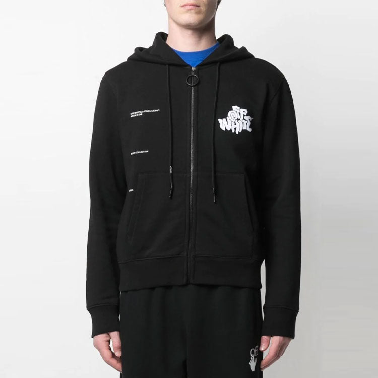 Off-White SS21 Adam Is Eve Logo Slim Fit Version Black OMBE001S21FLE0041001