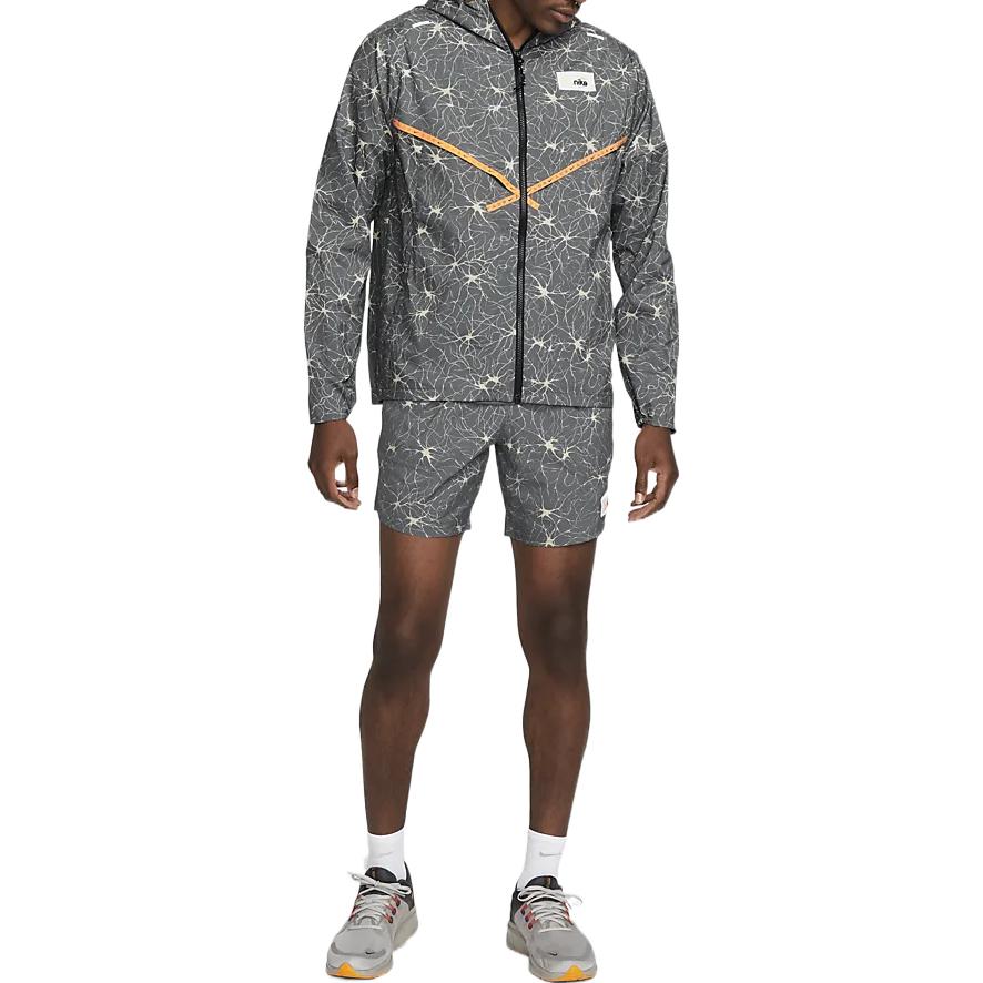 Men's Nike Full Print Logo Casual Shorts Gray DQ4767-068