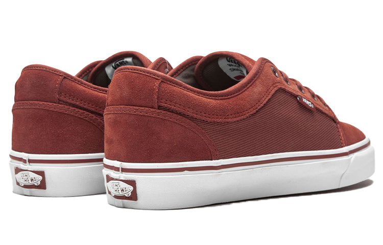 Vans Chukka Low Breathable Non-Slip Wear-resistant Low Tops Casual Skateboarding Shoes Red VN0A38CG0QV