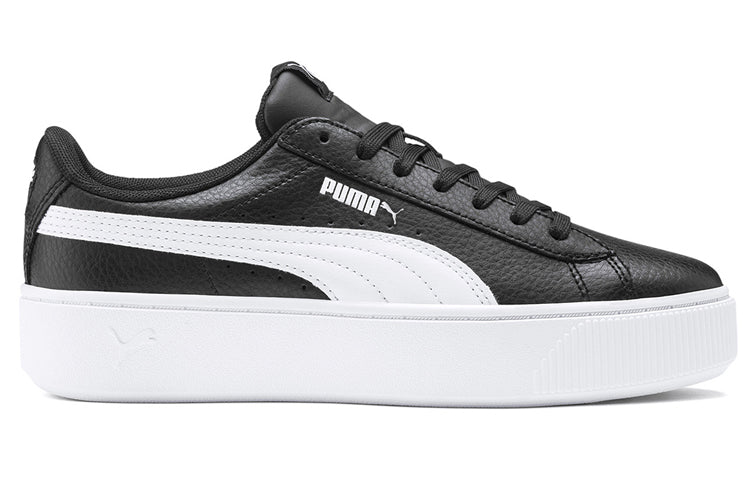 (WMNS) PUMA Vikky Stacked Casual Board Shoes Black/White 369143-08