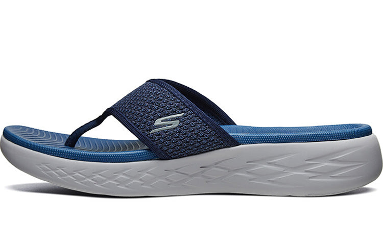 Skechers On-The-Go 600 Soft Sole Wear-Resistant Flip-Flops Blue 55375-NVBL