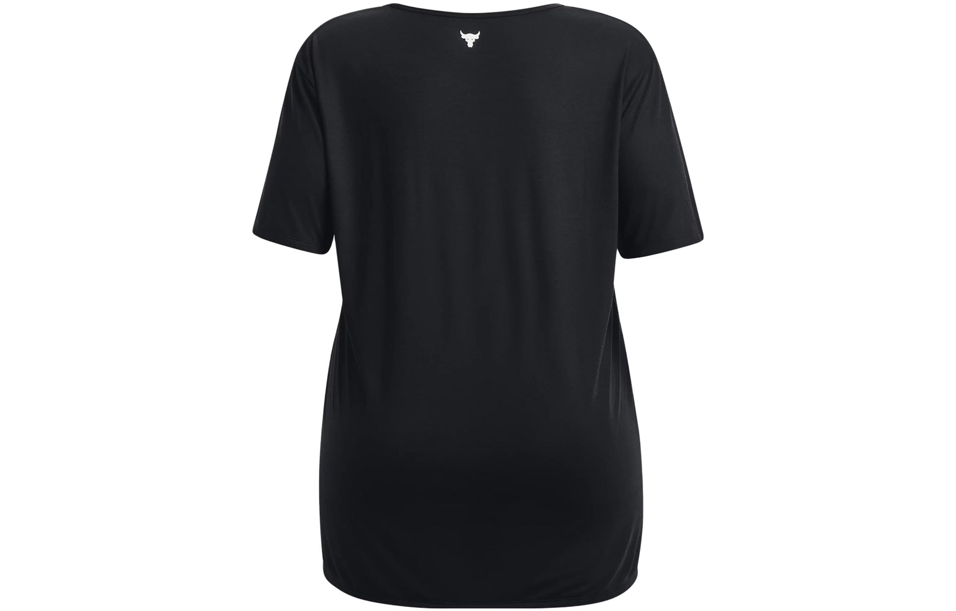 (WMNS) Under Armour Project Rock Completer Deep V T-shirt 'Black' 1380335-001
