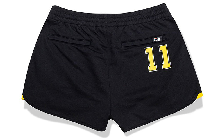 (WMNS) FILA FUSION Contrasting Colors Numeric Printing Sports Shorts Black T11W022603F-BK