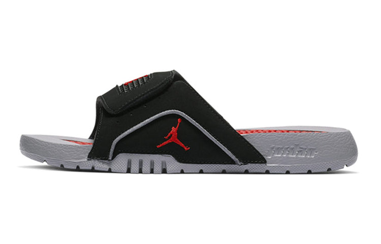 (GS) Air Jordan Hydro 4 Retro Slide 'Black Cement Grey' 532226-006