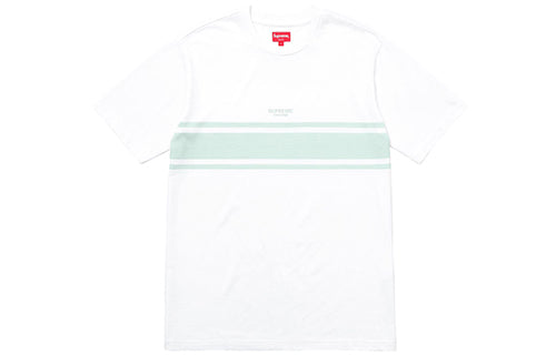 Supreme SS18 Stripe Tee White Short Sleeve SUP-SS18-149