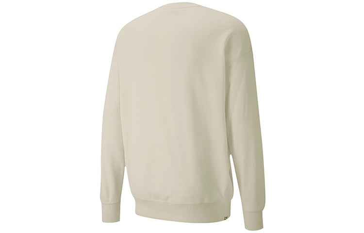 PUMA Athleisure Casual Sports Round Neck Creamy White 599173-85