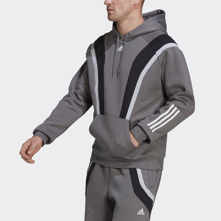 Men's adidas Sw Fl Hoddie Contrasting Colors Sports Gray HP1899