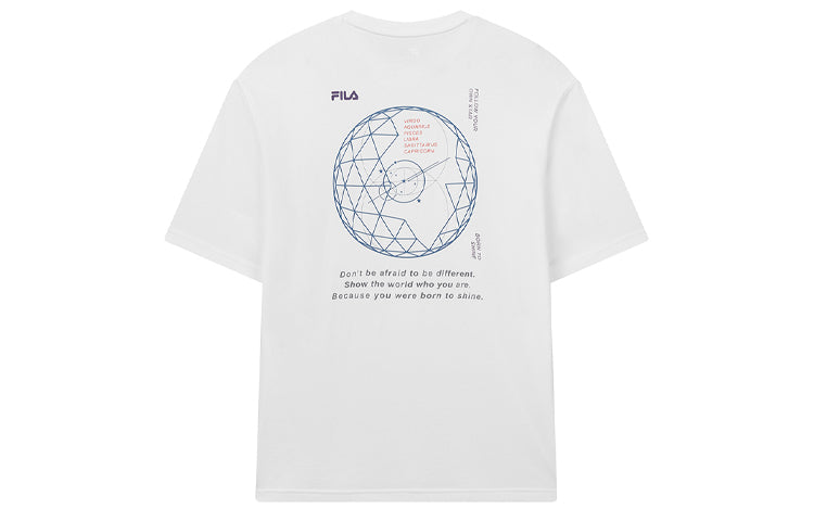 FILA Short Sleeve Printing Short Sleeve Unisex White F71U028101F-WT