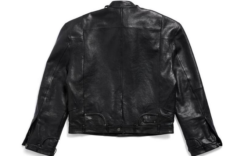Balenciaga FW23 Deconstructed Zip Up Jacket 'Black Soft Buffalo Skin' 768749TMS031000