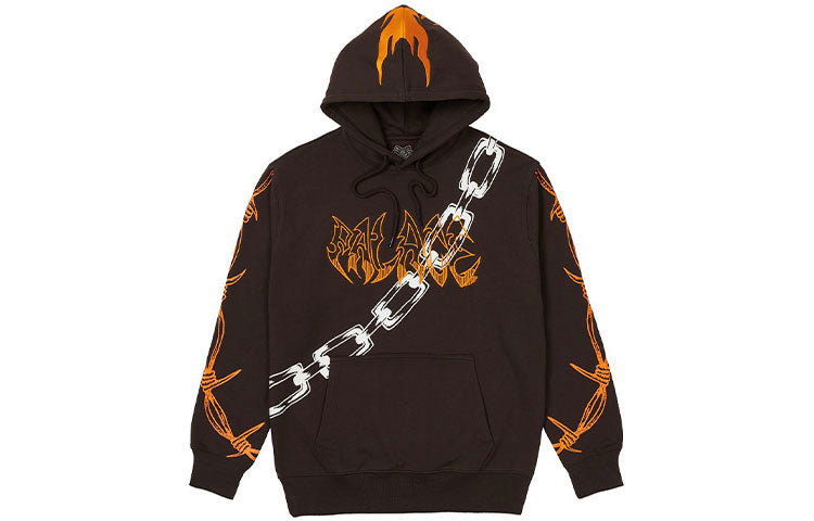PALACE x Lotties Crossover Devil Hood Pattern Printing Loose Brown P20HD022
