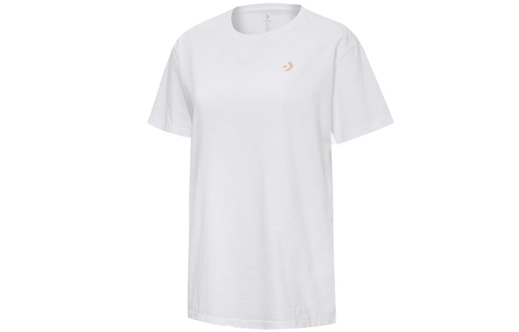 (WMNS) Converse Back Printing Sports Short Sleeve White 10019564-102