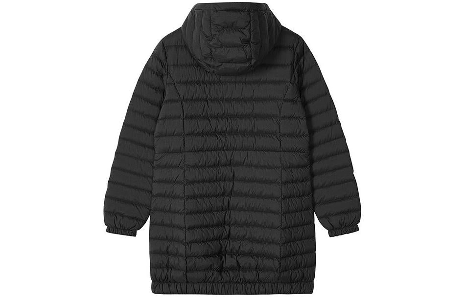 (WMNS) Skechers Long Down Jacket 'Black' L421W018-0018