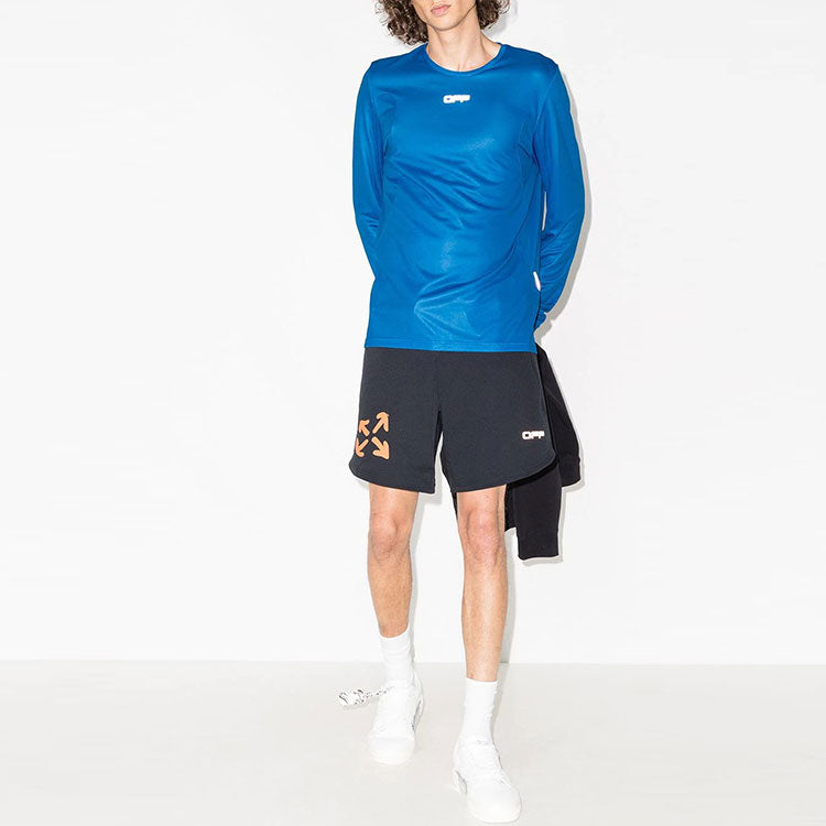 Off-White Alphabet Printing Long Sleeves Sports Long Sleeves Ordinary Version Blue OMVB017I21FAB00145014501
