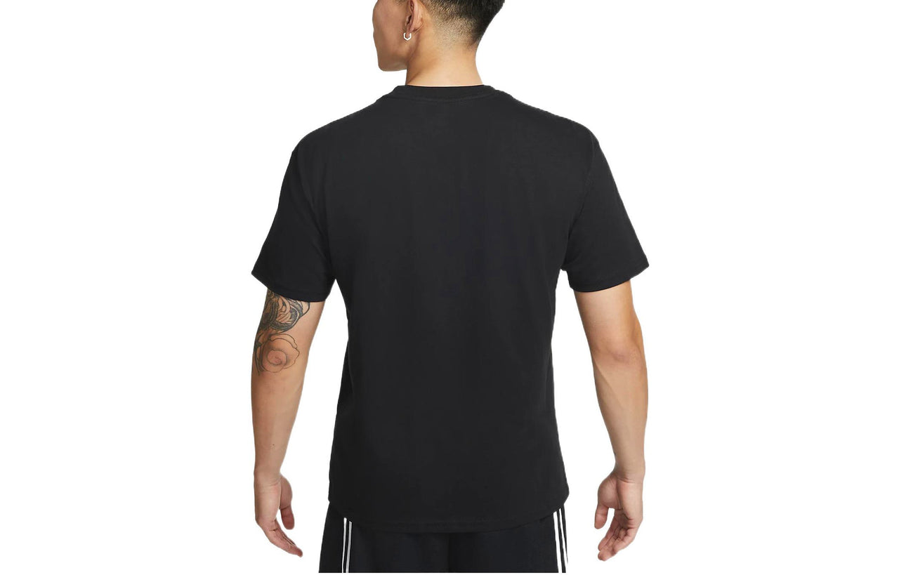 Men's Nike Alphabet Stadium Pattern Printing Athleisure Casual Sports Round Neck Short Sleeve Black T-Shirt DQ1890-010