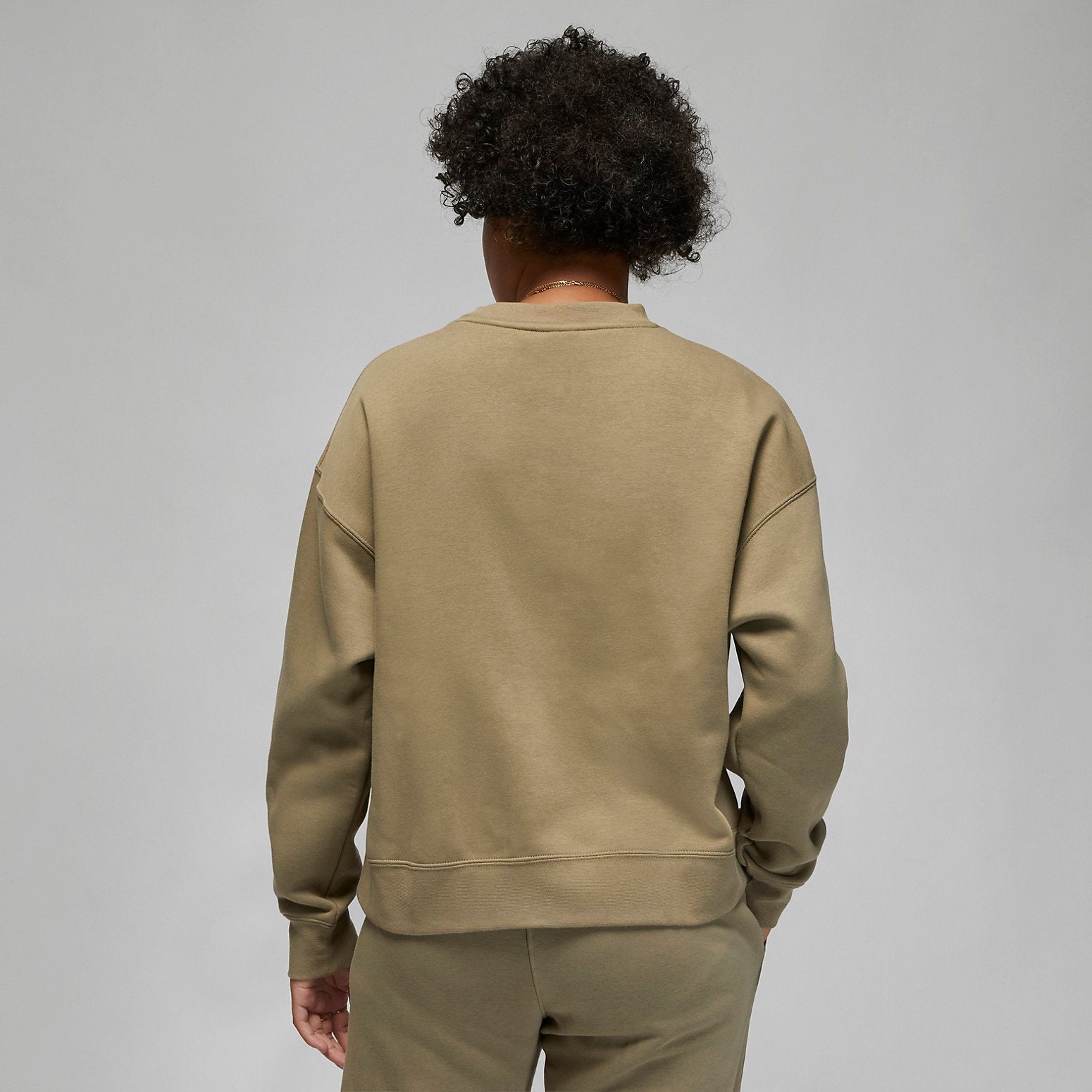 (WMNS) Air Jordan Brooklyn Fleece Crewneck 'Beige' DQ4463-351