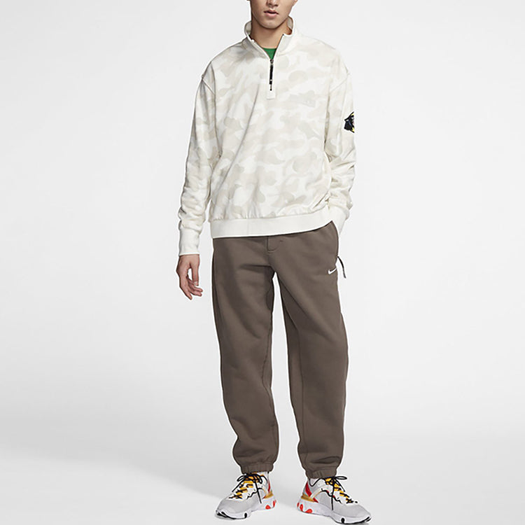 Nike Sportswear French Terry Half Zipper Casual Sports Pullover Camouflage CD0439-133