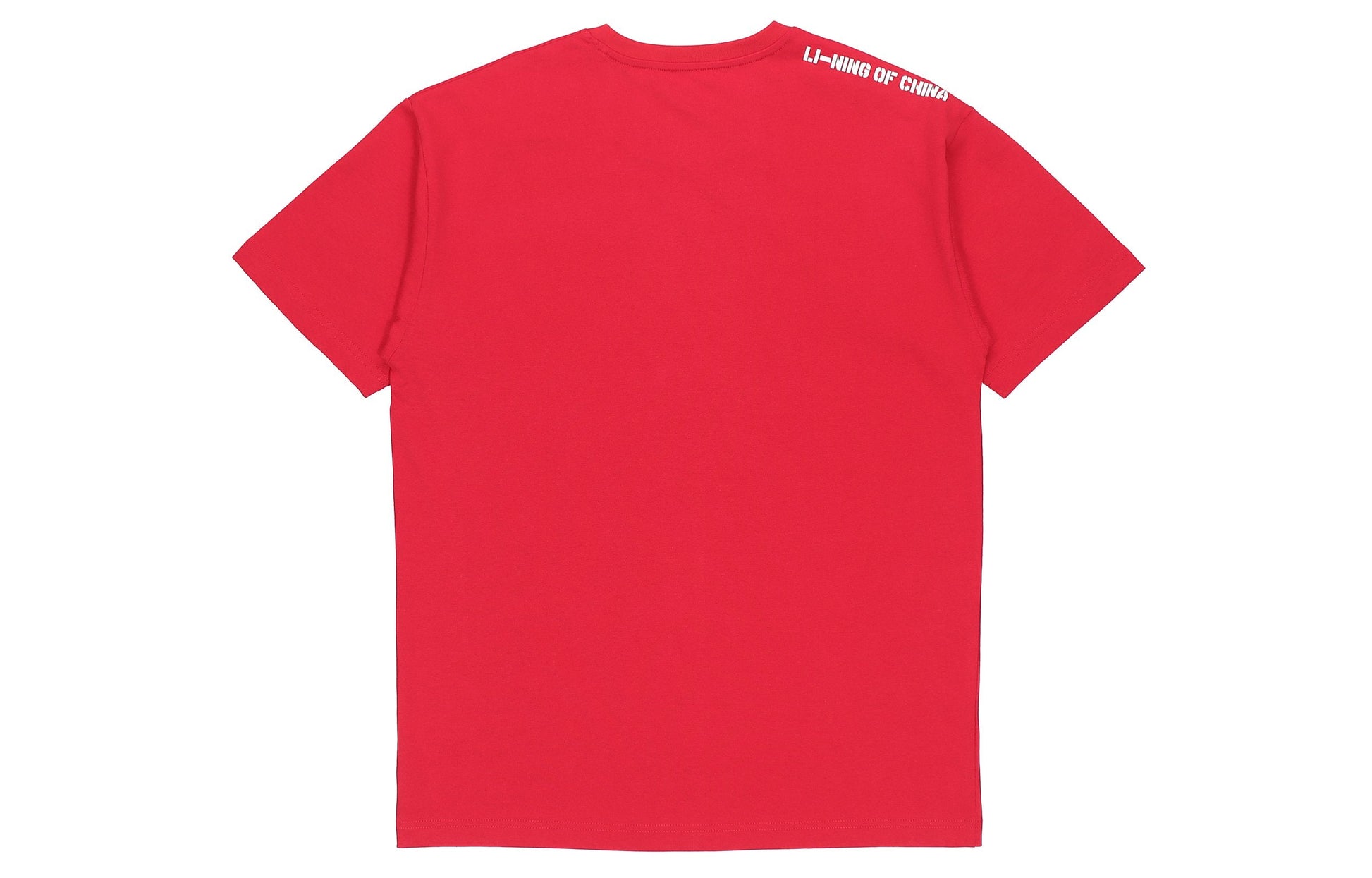 Li-Ning New York Fashion Week logo Printing Solid Color Short Sleeve Red AHSN645-4
