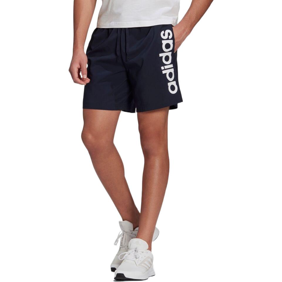 Men's adidas SS22 Solid Color Logo Printing Shorts Navy Blue GK9608