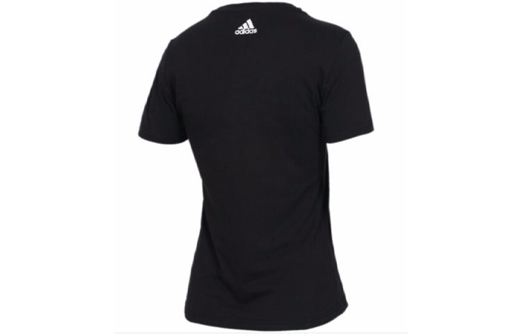 (WMNS) adidas Foil t-shirt Sports Stylish Round Neck Short Sleeve Black DW5723