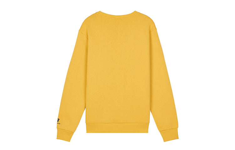 New Balance Logo Crew-neck Versatile Jumper Yellow AMT03341-YL