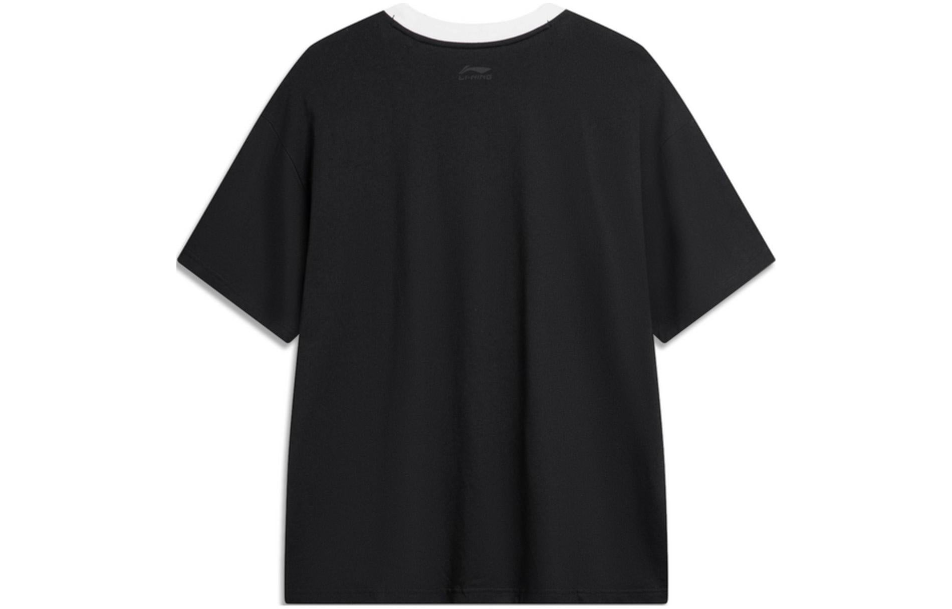 Li-Ning Graphic Soccer T-shirt 'Black White' AHSU657-2
