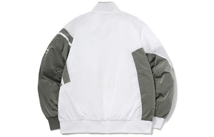 Li-Ning Paris fashion week Series Stand Collar Loose Alphabet Printing Jacket Green AJDP017-2