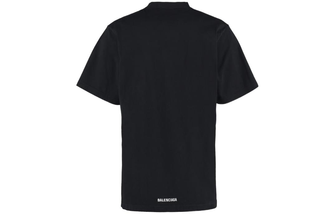 Balenciaga Back Hem Long T-Shirt Boxy Fit 'Black' 681045TLVH91070