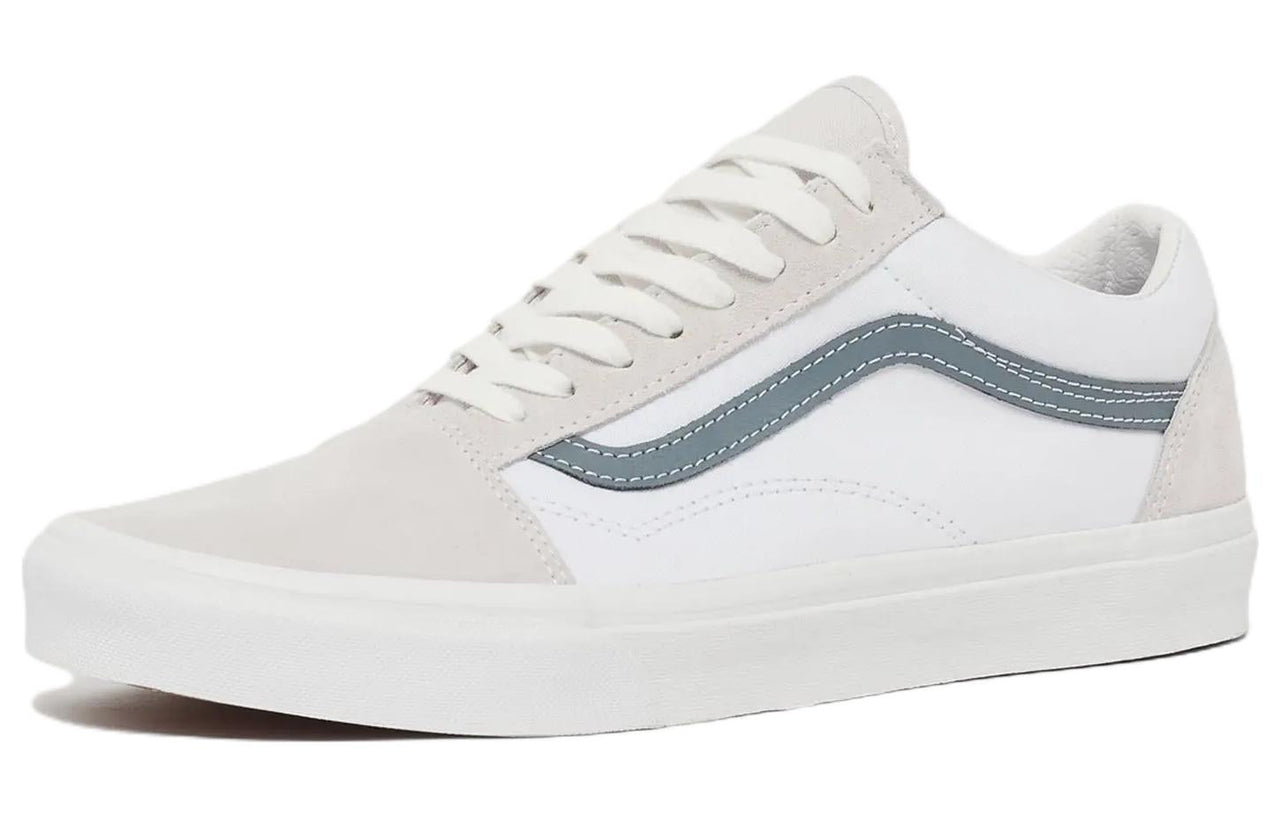 Vans Old Skool Cozy Wear-resistant Skateboarding Shoes White Blue VN0A7Q2JRV2