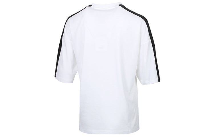 (WMNS) PUMA Splicing Short Sleeve Classic Loose White 530006-02