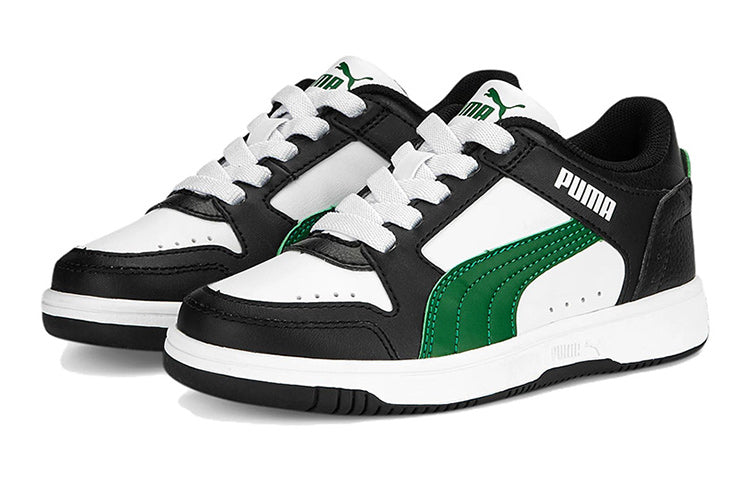 (PS) PUMA Rebound Joy Low 'Black White Green' 381985-13