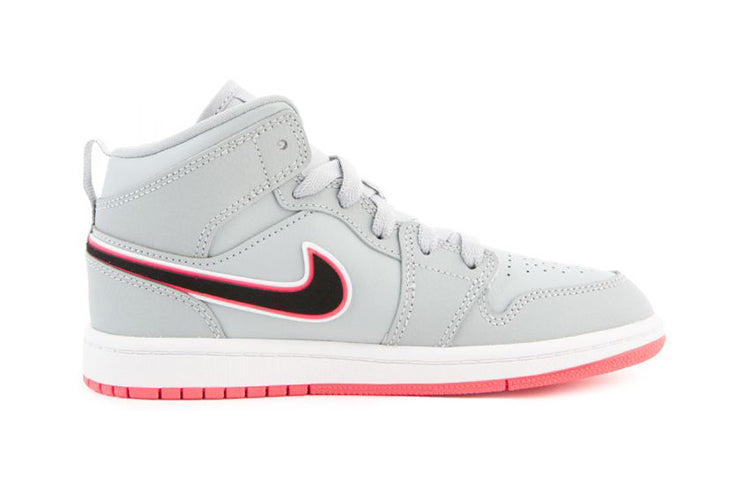 (PS) Air Jordan 1 Mid 'Grey Red' 640737-060